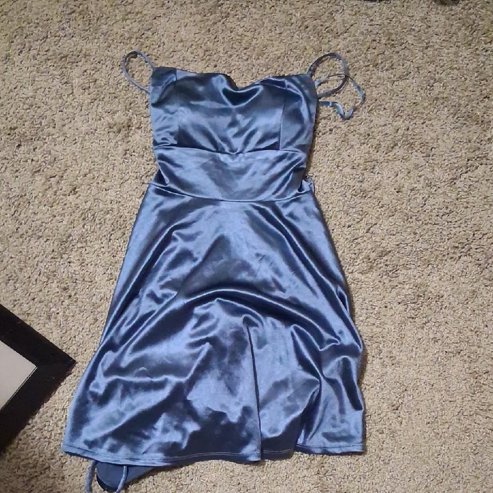 Windsor Denim Blue Satin Dress